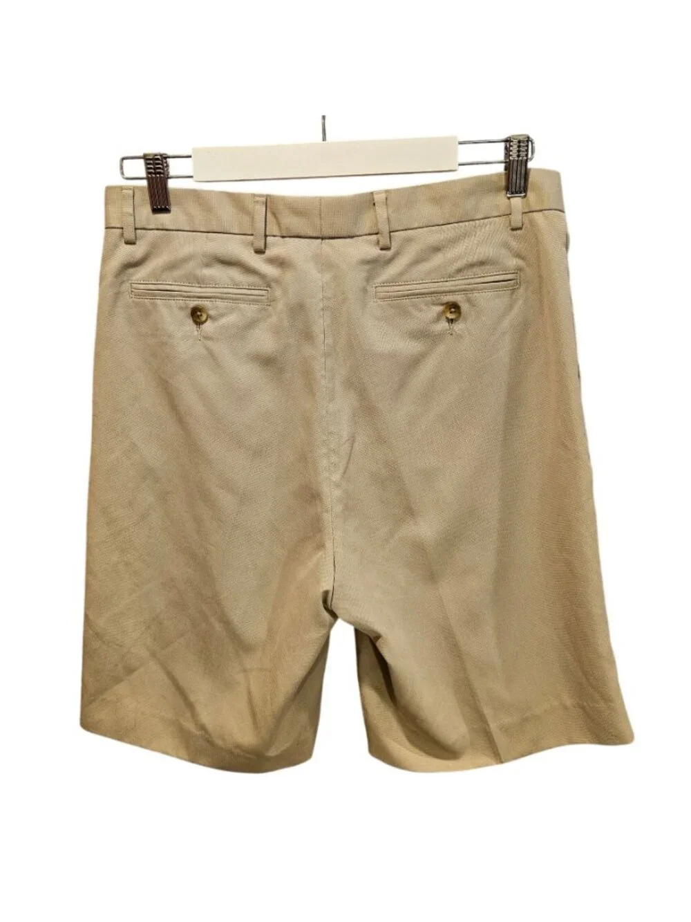 Cutter & Buck CB drytecl lux Shorts Mens 32 pleated Tan pleated golf business